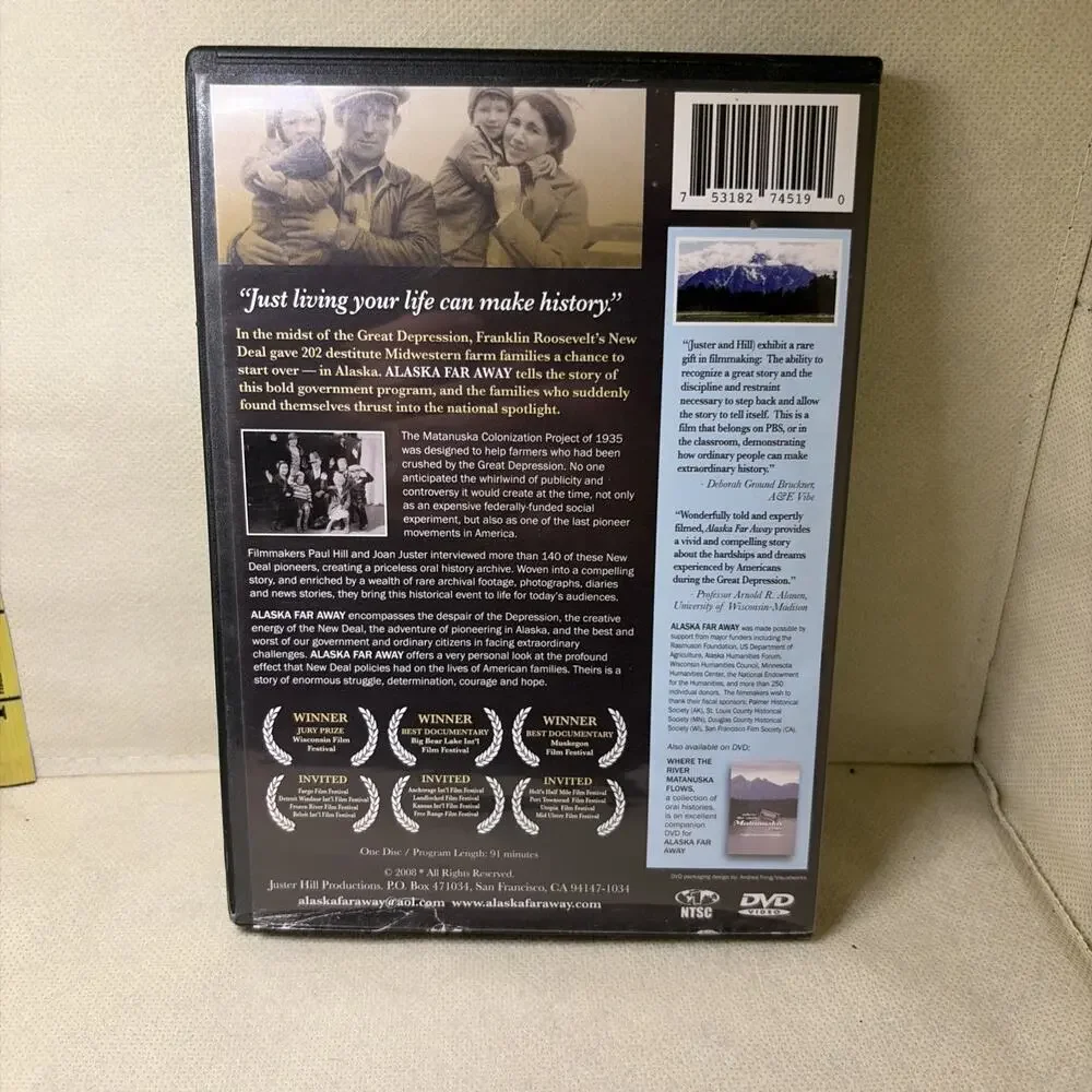 Alaska Far Away: The New Deal Pioneers of the Matanuska Colony DVD - RARE